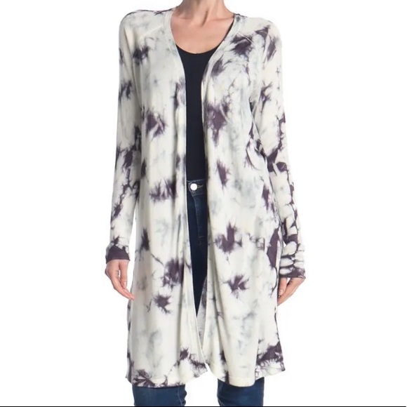 Sweet Romeo Tie Dye Open Drape Cardigan - Picture 3 of 13
